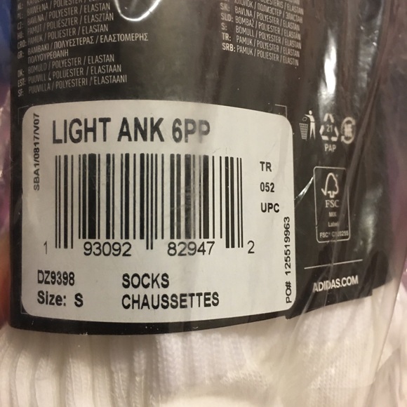 Adidas Ankle Socks 6 Pairs - Picture 5 of 5